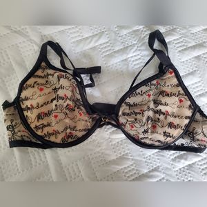 Unlined sheer strapy 36C bra